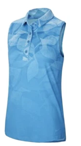 Nike Women’s Polo Golf Shirt Sleeveless Top (CI9884 446) Blue - MEDIUM - Picture 1 of 3