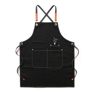 Jeansschürze Latztasche Koch Salon Friseur Koch Restaurant Arbeitskleidung - Bild 1 von 12