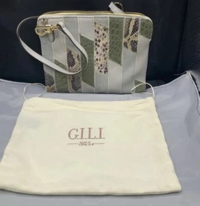 G.I.L.I. Umhängetasche echt Leder Patchwork Crossbody mit Staubschutz - Bild 1 von 16