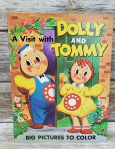 Vintage Kinderbuch Ein Besuch mit Dolly Tommy Southern Bell Malbuch 60er Jahre - Bild 1 von 8