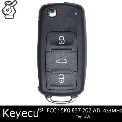 for Volkswagen Golf Jetta EOS Tiguan Remote Key Fob ID48 433MHz 5K0 837 202 AD Foto 1 de 2
