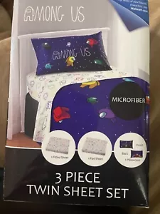 Innersloth Among Us Twin Bed Sheet Set 3pc - Picture 1 of 4