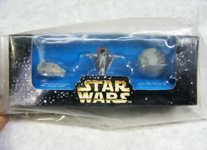 TOY FAIR STAR WARS 20TH ANNIV GALOOB MICRO MACHINES DEATH STAR SLAVE 1 FALCON - Picture 1 of 1