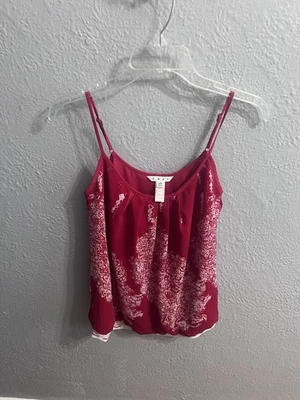 Blusa Cabi para mujer sin mangas roja blanca con correa de espagueti talla XS Foto 1 de 4