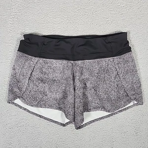 Lululemon pantaloncino donna 6 nero speed up 4" vita alta foderato running LW7AGOS - Foto 1 di 8