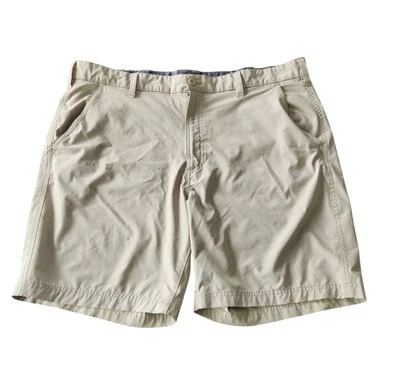 Croft & Barrow Moisture Wicking Shorts Chinos Flat Front Beige Mens 40 EUC  - Image 1 of 4