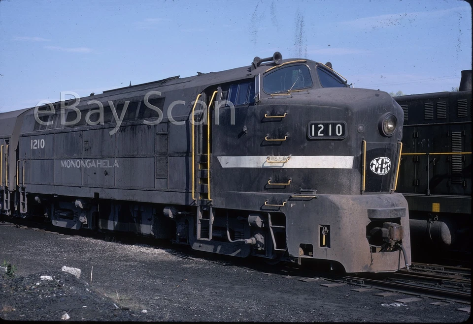 Diapositiva original - MGA MRY Monongahela Rwy Baldwin 1210 Brownsville PA 1969 Foto 1 de 1