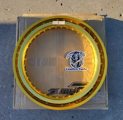 NEW Honda XR100 CRF100 CRF125FB rim set gold set 1 - Image 1 of 2