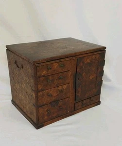 Antique Japanese Jewelry Game Box Storage Cabinet Late 19th Century - Picture 1 of 23
