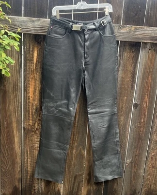 Polo jeans co Ralph Lauren 90’s black leather pants. Women’s size 8 - Image 1 of 4