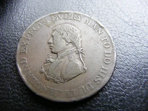 T245w British Naval  Nelson Halfpenny 1812 FREE POSTAGE - Picture 1 of 2
