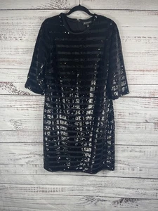 INC International Concepts Dress Womens 0X Sequin Glitz Party Cocktail Midi - Picture 1 of 10