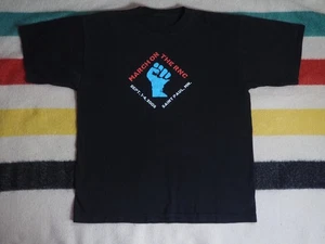 VTG Y2k Socialist Activism Justice Anti War Black 2008 Protest Tee T-Shirt XL - Picture 1 of 9