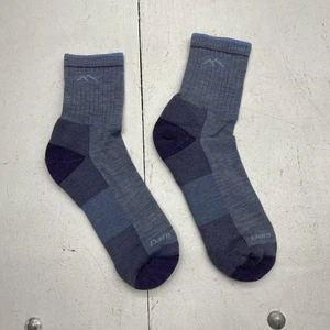 Darn Tough Purple Blue Hike/Trek Micro Crew Merino Wool Socks Women's Size Large - Picture 1 of 8