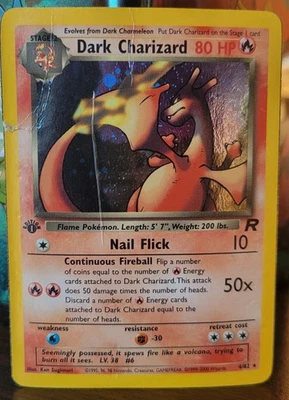 Dark Charizard 4/82 Team Rocket First Edition Holo  - Image 1 of 2