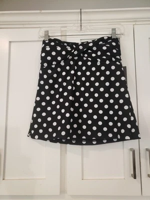 Top/top de baño para mujer Mossimo blanco y negro lunares nuevo Foto 1 de 2