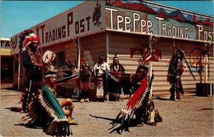 Sayre Oklahoma Route 66 Teepee Trading Post Standard Station postcard D825 - Picture 1 of 2