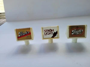 Stroh's Beer Tap Handles Set of 3 ( Look At Pictures Closely USED  ) - Picture 1 of 3