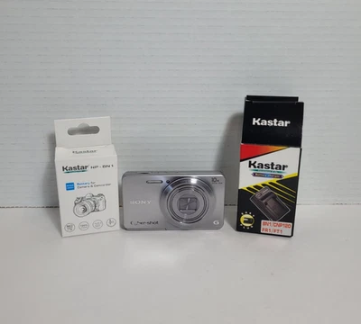 Sony Cyber-shot DSC-W690 16.1MP Digital Camera  Silver  W/ 2 Batteries & Charger - Image 1 of 4