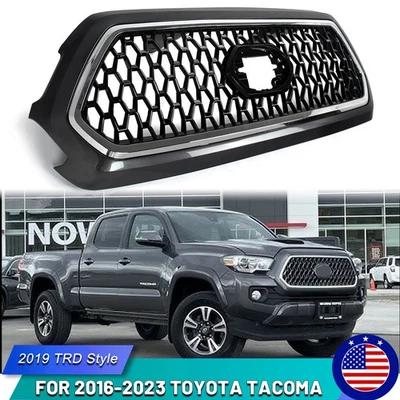 For Toyota Tacoma 2016-2023 TRD Front Bumper Grille Chrome Magnetic Gray New Foto 1 de 4