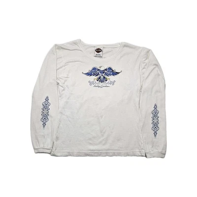 Harley Davidson женская рубашка с длинным рукавом рубашка размер маленький 2004 Y2K - Изображение 1 из 4