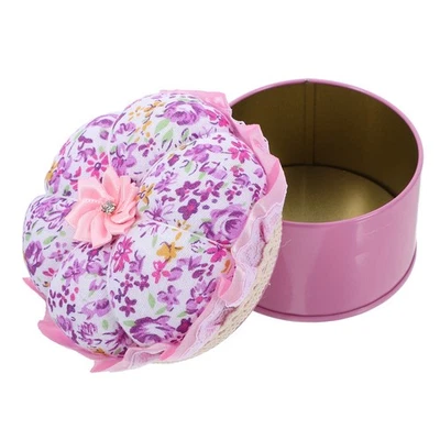  Pumpkin Shaped Pin Cushion Needle Cushion Box Cute Small Pin Storage Jar Sewing - Image 1 of 4