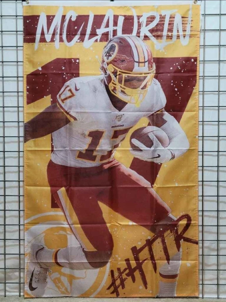Terry Mclaurin Washington Redskins 5 pies x 3 pies HTTR Bandera Comandantes NFL *NUEVO Foto 1 de 1