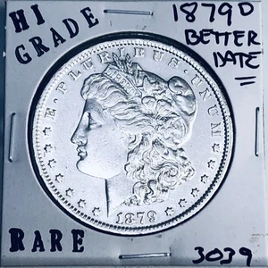 1879 O MORGAN DOLLARO D'ARGENTO ALTA QUALITÀ ORIGINALE U.S. MINT MONETA RARA 3039 - Foto 1 di 3