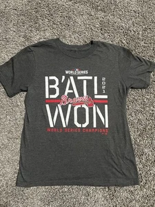 Atlanta Braves 2021 World Series T-shirt Youth Sz M 10/12 - Picture 1 of 2
