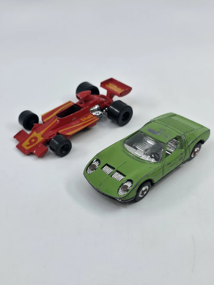 ​Vintage Playart Lot Of 2 Diecast Lamborghini Miura & Shell F1 Hong Kong Cars - Image 1 of 4