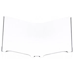 Plymor Acrylic Open Book Stand wth 1.25" Ledge, Tilted, 15"W x 9.25"D x 8"H - Picture 1 of 1