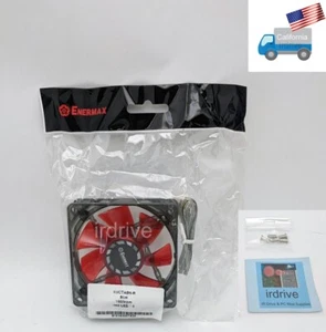 NEW Enermax 80mm x 25mm RED LED 3-pin 12V PC Case Cooling Fan + Screws - Picture 1 of 14