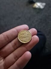 Old 1 One Pound Coin Rare Gibraltar 2003 Amicus Christi Georgius
