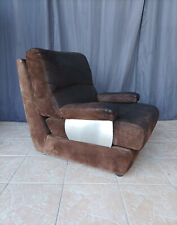 fauteuil vintage en cuir - chrome