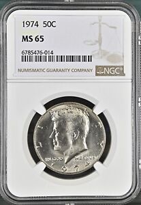 1974 50C Kennedy Half Dollar NGC MS65  6785476-014