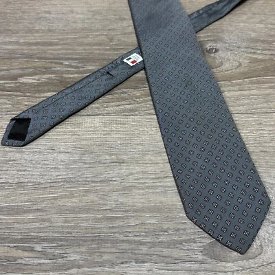 Corbata Robert Talbott Highlander hecha a mano de lujo 100 % seda gris de Italia Foto 1 de 4