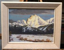 Acrylic Rocky Mountain Landscape Painting Signed By Canadian E. Isenhardt #14
