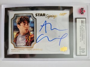 Alan Cumming 2020 James Bond Star Signings Auto Card KSA Graded 10!!!