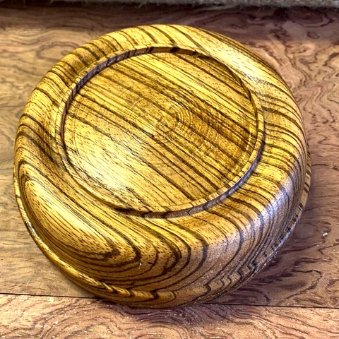 Zebrawood exotic wood handmade round base for project Cover