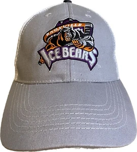 Knoxville Ice Bears Hat Cap Gray White Strap Back Mesh Trucker SPHL Adjustable - Picture 1 of 10