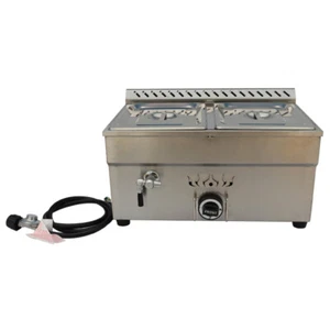 Two Pans LP Gas Food Warmer 1/2 size Steam Table Buffet War Countertop - Picture 1 of 8