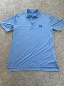 Peter Millar Summer Comfort Mens Polo Size Medium / Light Blue - Picture 1 of 7