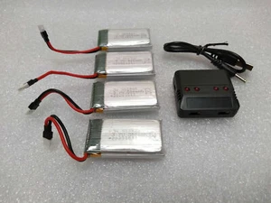 4PK + Charger - LiPo Drone Battery 3.7V 800mAh 25C - Fast Shipping from USA - Picture 1 of 5