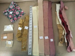 Cuadrados y tiras de acolchado de material vintage - Imagen 1 de 3