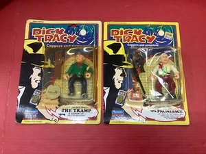 Dick Tracy Coppers and Gangsters The Tramp & Pruneface Lot of 2 Playmate Toys - Picture 1 of 5