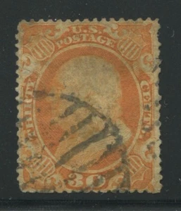 1860 US Stamp #38 30c Genuine Used Catalogue Value $425 - Picture 1 of 1