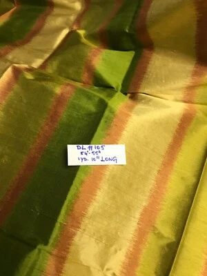 Designer Quality 100% Silk Dupioni Ikkat fabrics Stripes!!! - Image 1 of 4