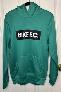 Nike FC Soccer Hoodie Libero Football Club Neptune Green Men's DC9075-370 SM - Picture 1 of 4