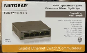Netgear 5-Port Gigabit Ethernet Switch Model GS305 - Zdjęcie 1 z 6