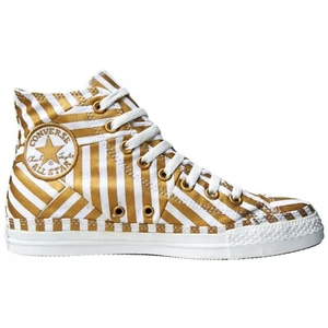 Converse EU 39,5 UK 6,5 Chucks Gestreift Gold Glitzer Weiß Chuck Taylor 100117 - Bild 1 von 2